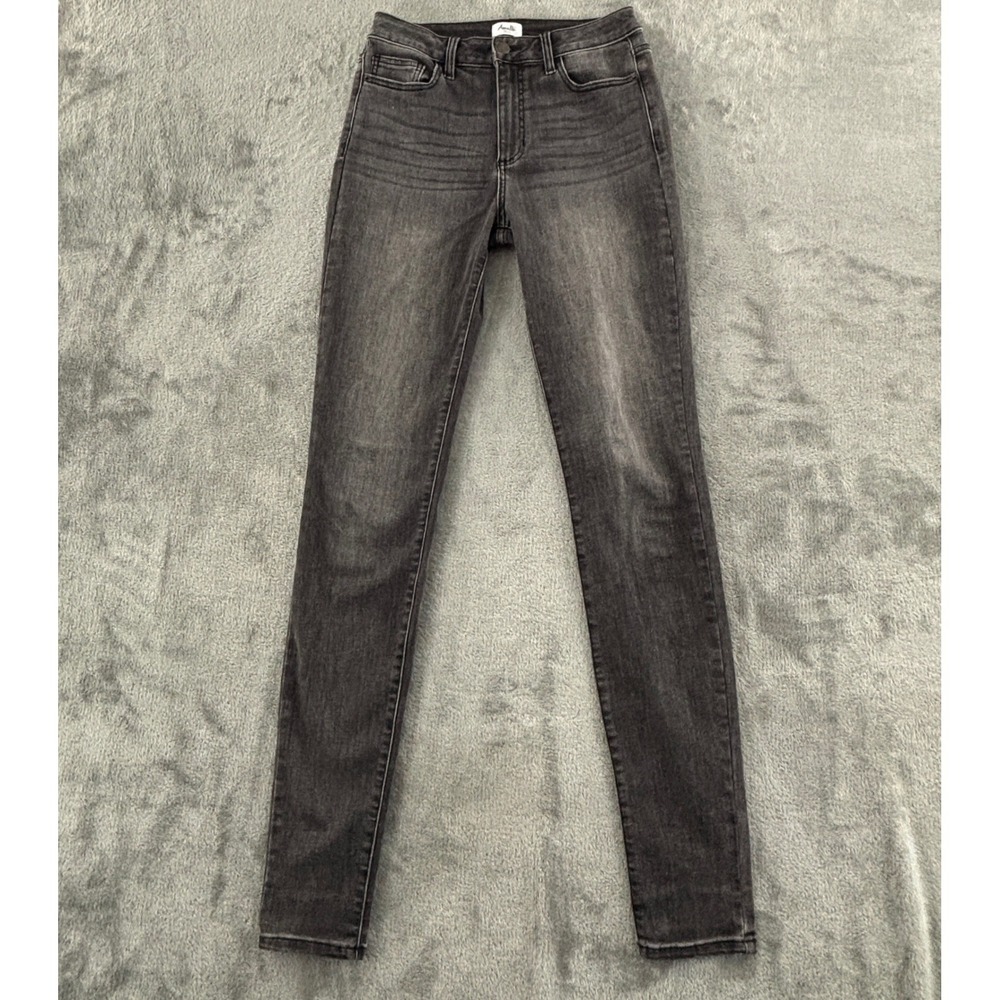 Amalli Talli Reid High Rise Skinny Jean Womens 28 Grey Wash‎ Stretch 36" Inseam